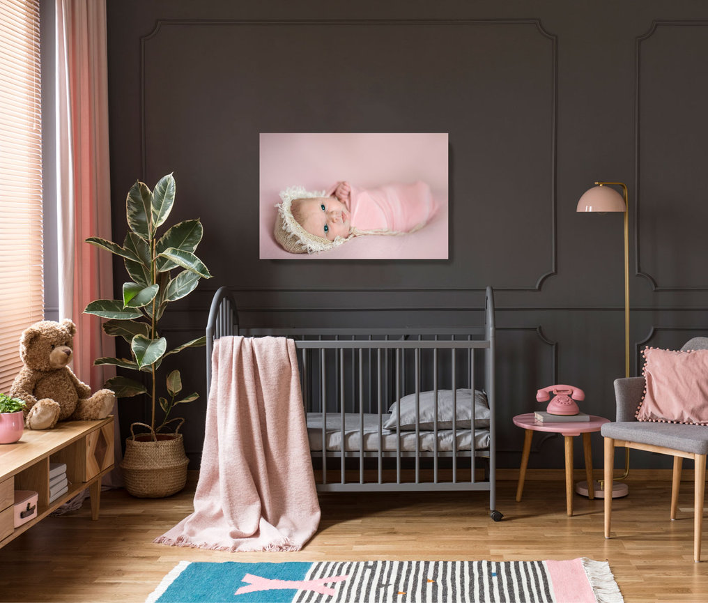 nursery with wall portrait